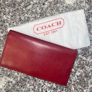 Coach Leather Checkbook Cover